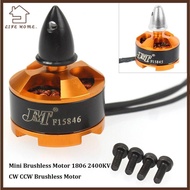 YELGIRL Brushless Motor, Gold/Silver 1806 2400KV Mini Brushless Motor, High Quality CW CCW Forward a