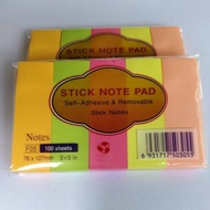 Stick Noted Pad 76 x 127mm - 3 x 5 inches sticky notes