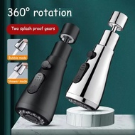 3 In 1 Flexible Replaceable Water Tap / Kitchen Faucet Extender / Adjustable 360 Rotatable 3 Functio