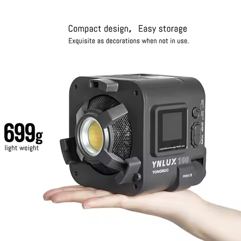 Yongnuo YNLUX100 PRO 100W/120W Bi-color Handheld Led Video Light COB Lamp 3200-5600K DSLR Outdoor Ph