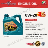 Perodua Genuine Oil Fully Synthetic SAE 0W-20 - 3L Engine Oil for Perodua Cars / Perodua Minyak Hita
