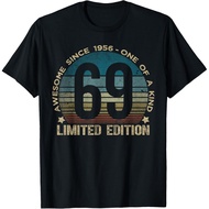 2026 new arrival 100% premium cotton T-shirt 69 Year Old Gifts Vintage 1956 Limited Edition 69th Bir