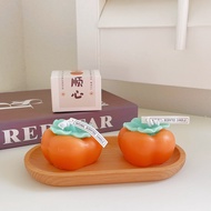 Persimmon Sweet Persimmon Aromatherapy Candle Gift Box Gift Bedroom Cute Handmade Fragrance Decoration Birthday Gift