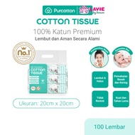 PURCOTTON - natural Cotton Tissue/ Soft, Disposable, Dry & Wet Cotton Tissue 45 gsm