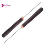 2 Pcs Awl Tool with Wooden Handle, Leather Awl Punch Tool, Slender Scratch Awl, Awl Repair Tool for 