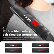 Carbon Fiber Car Seat Belt Shoulder Cover Styling Interior  For Honda Odyssey Insight Passport Vezel Pilot Stream Shuttle