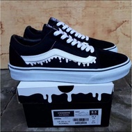 PROMO SEPATU SEKOLAH PRIA WANITA VANS OLD SKOOL MOTIF LUMER HITAM PUTIH AUTENTIC CLASIK SEPATU KETS