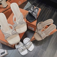 HMD - New Style 7p Rhinestone Bow Rope Clogs High Quality Beautiful Quality Bright Feet Easy to Matc