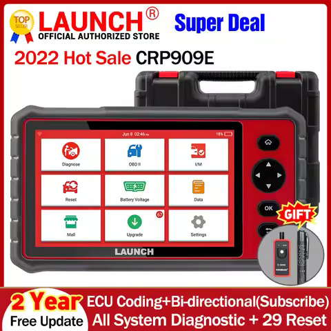 LAUNCH X431 CRP909E Full system Car Diagnostic tool Airbag SAS TPMS EPB IMMO 28 Reset Function CRP90