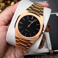 D1 Milano Ultra Thin Full Rosegold Waffle Dial Very Rare item D1-UTBJ16