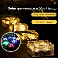 【New】 Solar LED Ice Brick Light Waterproof Floor Tile Lights Garden Lamp Outdoor Landscape Decoratio