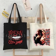 Canvas Shoulder Bag With Band Pattern Cool Italia Music Damiano David Manestin Victoria Damian MAMMA