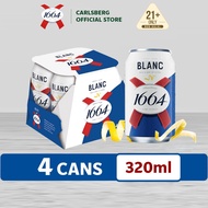 [BBD: JAN 2026] 1664 Blanc Beer Can Premium Wheat Beer 5.0% Alcohol (320ml x 4)
