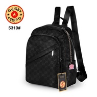 GUDIKA Black 5319 - Tas Ransel Punggung Gendong Backpack Travel Laptop Buku Paket Baju Barang Terbaru Kekinian Viral Pria Wanita Cowok Cewek Laki Perempuan