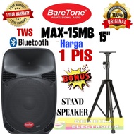 Speaker Aktif baretone 15 inch Max15mb 1 Pis Max 15MB Aktif TWS Bluetooth Baretone Original