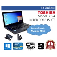 Laptop Murah - Refurbished Toshiba  Core i5 4TH GEN /8GB RAM / 256GB SSD (B554) - RM 339.00