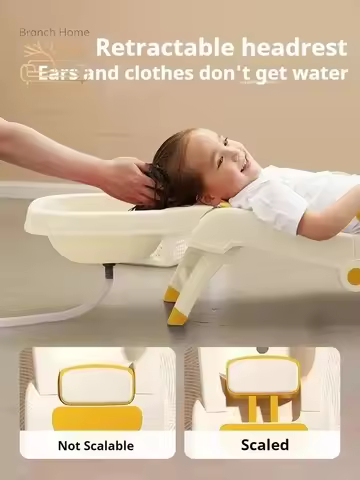 Baby Children Shampoo Bed Recliner Hair Wash Foldable Lounge Comfort Shampoo Chair Shower Sink Home 