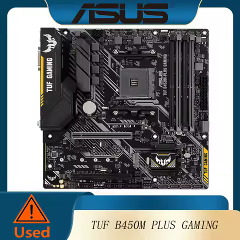 TUF B450M-PLUS GAMING Asus AMD Ryzen 2 AM4 DDR4 HDMI DVI-D M.2 mATX Motherboard