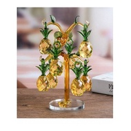 Crystal glass 8pcs pineapple tree money tree wishing tree wealth tree (around 18cm)