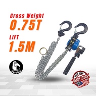 Chain Block 0.5Ton / 0.25Ton / 0.75Ton X 1.5M Chain Cadena Lever Hoist Lever Block Lock Heavy Duty C