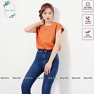 Áo phông nữ Hiền Trần BOUTIQUE cổ tròn tay hến form đẹp thun trơn co giãn tốt màu đen trắng thời tra