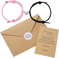 2 Pieces Unique Design Heart Couple Bracelet with Envelope Cardstock