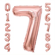 40" Rose Gold Number 0 Balloon  Balloons Set 0-9 for Women 20th 30th 40th Birthday Anniversary Weddi