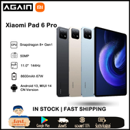 In stock Xiaomi Mi Pad 6Pro Tablet CN Version Snapdragon 8+ 11inch 144Hz 2.8K Display 4 Stereo Speakers 8600mAh 67W Fast Charger Android 13 MIUI14