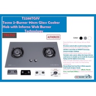 Tecno T2288TGSV 2-Burner 90cm Glass Cooker Hob with Inferno Wok Burner Technology