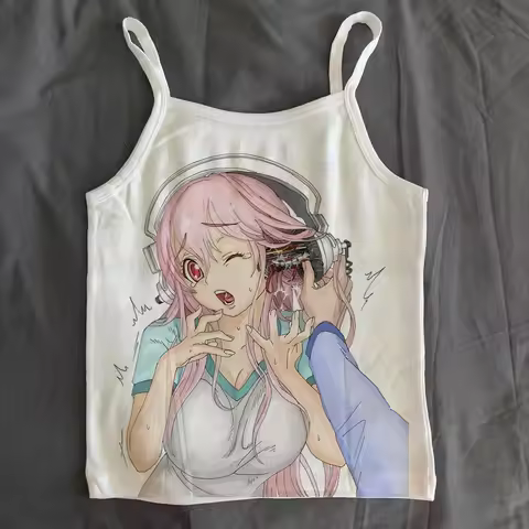 Harajuku Summer Cute Graphic Camisole Female Fairy Core Aesthetic Tank Tops 2000s Tops Vintage Y2k S