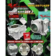 HI POWER HIPOWER RACING LC135 /Y15 63MM 65MM CERAMIC BLOK BLOCK KIT SET (PISTON DOME FORGEN ) +4 MM 