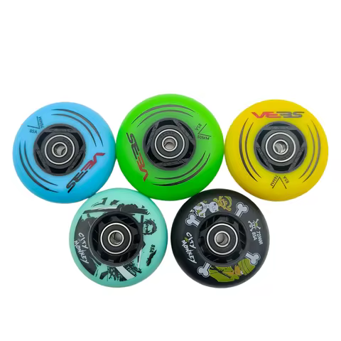 Inline skate wheel roller wheel 72mm 85a 76mm 80mm including bearings 8wheels/lot