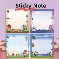 8 Steve Cartoon Sticky Notes, Student Creative Tearable Self-Adhesive Message Notes