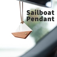 Sailboat Car Hanging Ornament Rearview Mirror Pendant Vehicle Interior Decoration Long Lasting Scent