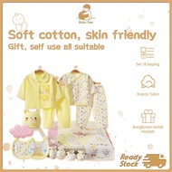 Newborn Baby Gift 100% Cotton Set 18 Piece Set Baby Clothing Gift Box Hamper Baby Hadiah Newborn