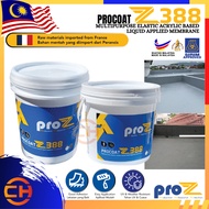 ProZ Waterproofing Procoat Z388 Mulipurpose Elastic Acrylic Based Waterproof Coating Roof Slab Cat K