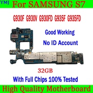 No ID Accoun For Galaxy S7 edge G935F G930F G930FD G935FD G930V motherboard With Full chips 100% Tes