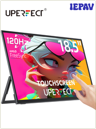 IEPAV UPERFECT USteam E6 Pro 18.5" Portable Monitor Touch Screen 120Hz Smart Gaming Display For Laptop Phone Xbox PS4 PS5 Switch Mac QWOIV