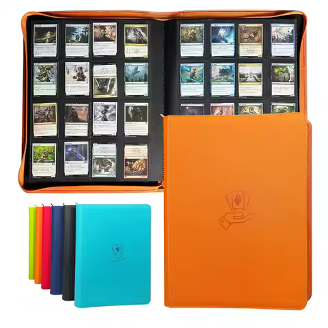 16 Pocket Card Binder, 1000+ Trading Card Album Folder, Side Loading Ringless Card Collection Binder