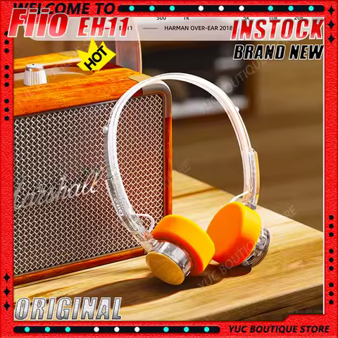New FiiO EH11 Retro Bluetooth Earphones Bluetooth Small Over-Ear Design 40mm Large Dynamic Driver Me