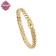 [Fedsomax Bracelet] JMSB Gold 14K Bracelet Stainless Steel Titanium Steel Brazilian Chain Glossy Buc