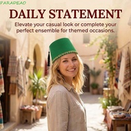 PARADEAO Tarboosh Fez Hat, Breathable Moroccan Hat Felt Fez Cap, Universal Round Cosplay Ottoman Tur