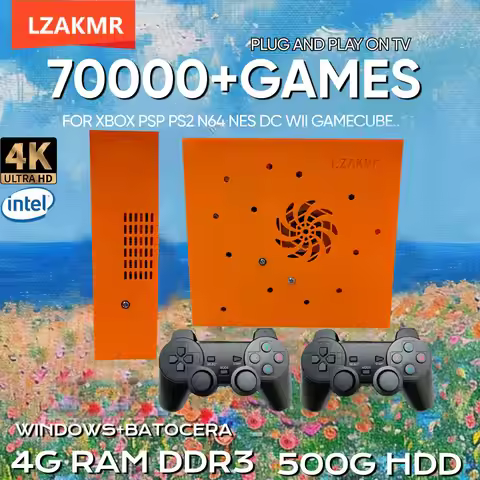 Win+Batocera M8 Plug on TV Retro I3-3110M Game Console 500G HDD 70000+Games For Wii PS2 N64 PSP Game