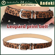 Great Value Coupon 103CM Leopard Print Belt Width 2.8cm y2k Pu Leather Men's And Women's Clothing