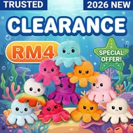 Reversible Octopus Plush Doll Toys Flip Octopus Cute Plushie Mainan Octopus Baby Kids