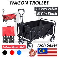 【READY STOCK】 FOLDING WAGON TROLLEY /TROLLEY /TROLI BARANG/WAGON TROLLEY /SCHOOL BAG TROLLEY