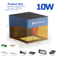 SCULPFUN iCube 10W เครื่องแกะสลัก เครื่องแกะสลักเลเซอร์ สามารถสลักพลาสติก เครื่องตัดเลเซอร์ ไม้ สแตน
