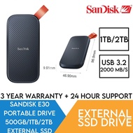 SanDisk หน่วยความจำภายนอก SSD E30 480GB/1TB/2TB/4TB/6TB/8TB | USB 3.1 Gen 2 | ปลั๊ก & Play สำหรับ PC