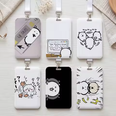 MOGUMOGU Joke Bear Fashion ID Card Holder Business Work Card Sleeve Protector