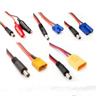 DC5.5*2.5mm Power Cable Adaptor to EC3 EC5 XT60 XT90 Male Alligator clips For TS100 ElectricSolderin
